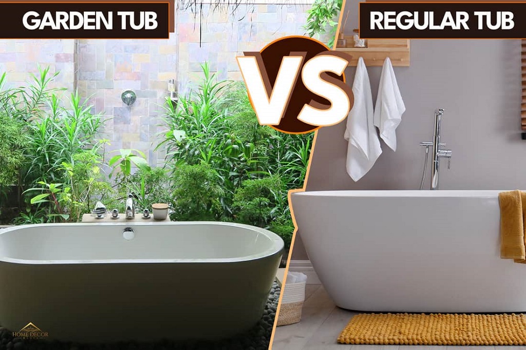 garden tub, regular bathtub, bathroom fixtures, tub comparison, home improvement, interior design