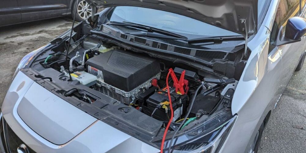 How do you move an electric car with a dead battery?