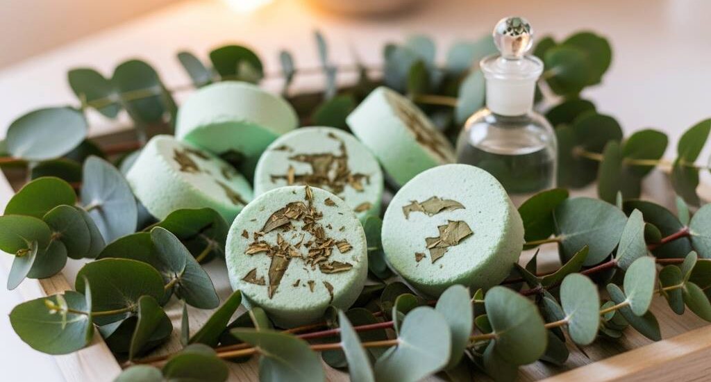 DIY Spa Aromatherapy Shower Steamers with Eucalyptus