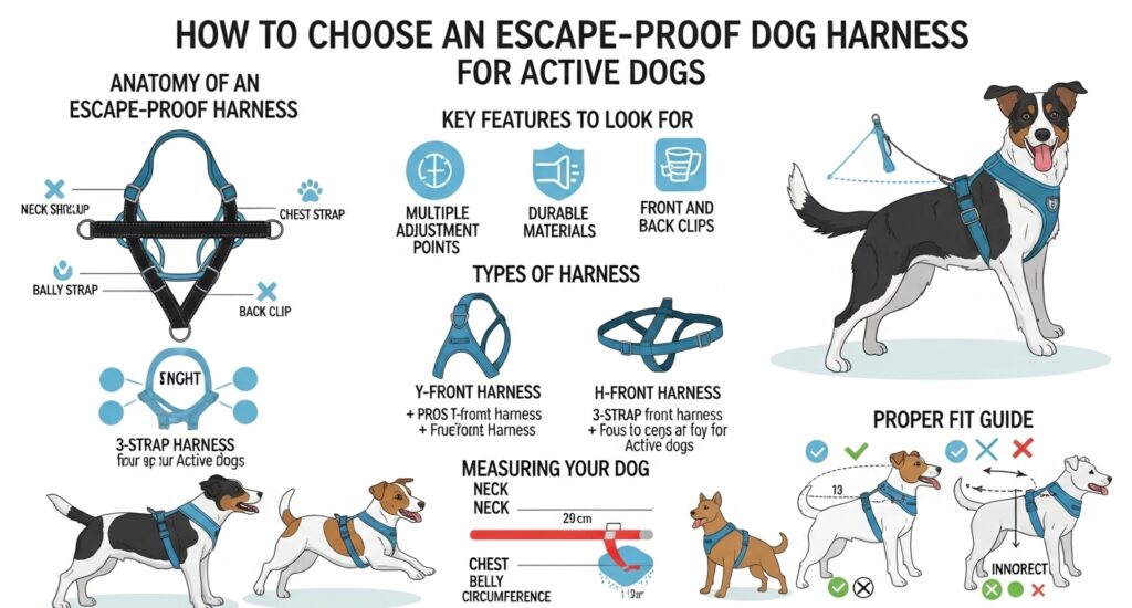 How to Choose an Escape-Proof Dog Harness for Active Dogs