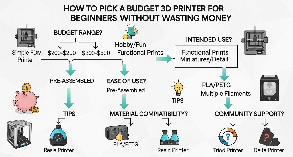 How to Pick a Budget 3D Printer for Beginners Without Wasting Money