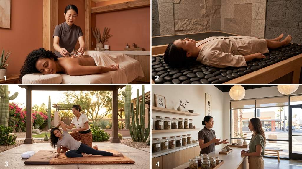 Thai massage therapy session in Phoenix wellness center focused on flexibility and recovery