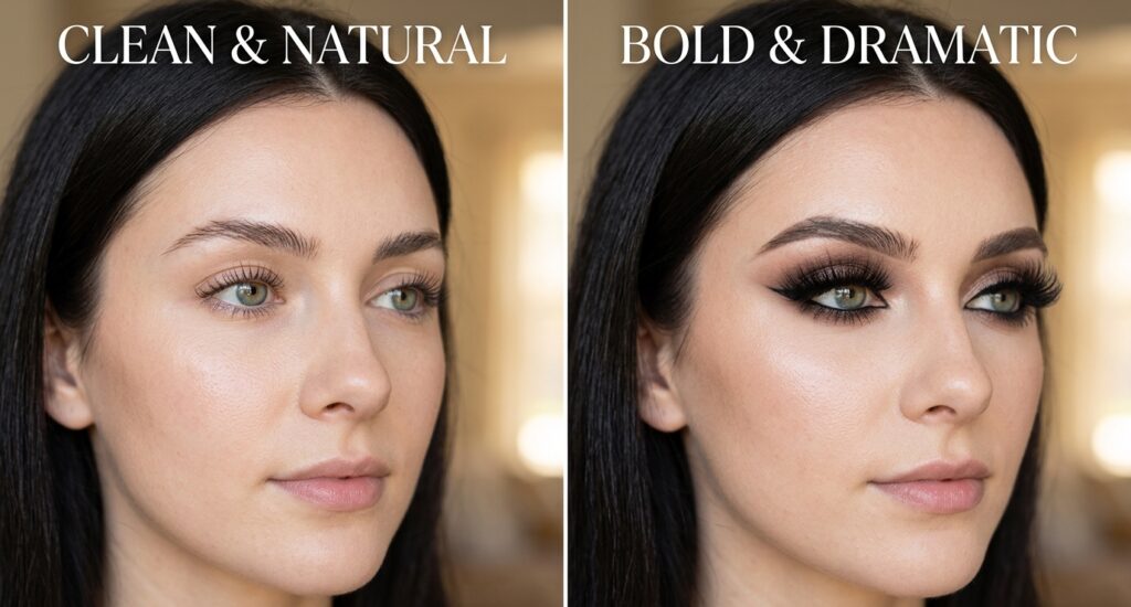 Natural vs. Dramatic Eye Makeup: Understanding Different Lash Styles